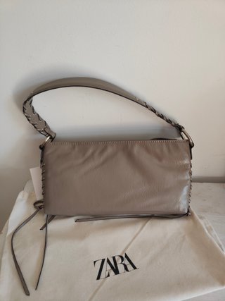 Bolso Zara Beige/Gris