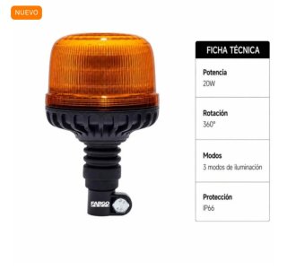 Girofaro LED Fargo Tools 20W 12-24V 3 Funciones