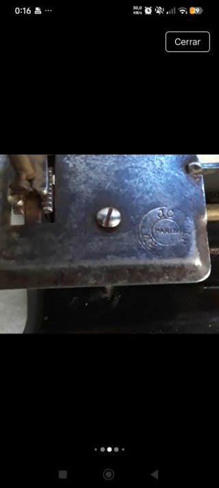 Máquina de coser antigua Baby 1910-1920