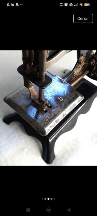Máquina de coser antigua Baby 1910-1920