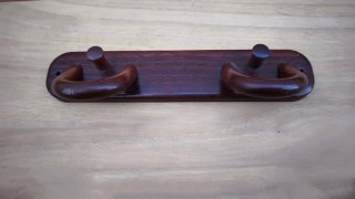 Perchero doble madera vintage