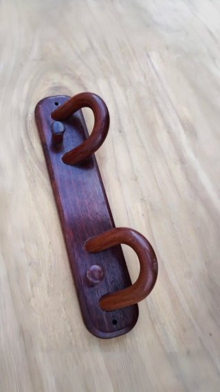 Perchero doble madera vintage
