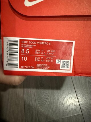 Nike Vomero Oro Blanco Talla X