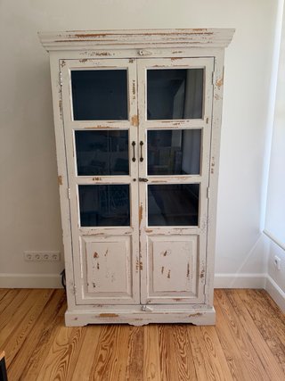 Alacena vitrina de madera y cristal Avignon