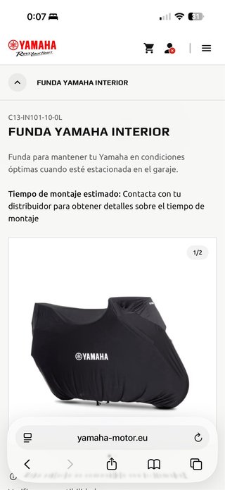 Funda Yamaha Interior Negra L