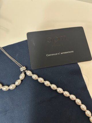 Collar APM Mónaco Perlas Osito Plata