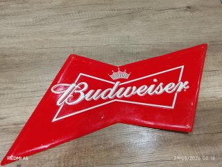 Cartel Budweiser Chapa Rojo