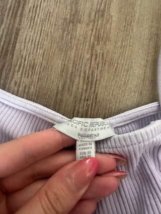Top lila fruncido talla M