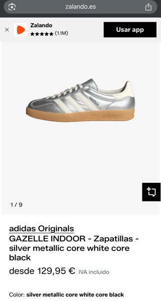 Adidas Gazelle Indoor Plata