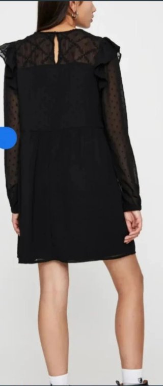 Vestido negro plumeti Pull and Bear XL