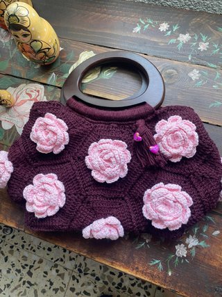Bolso crochet algodón hecho a mano
