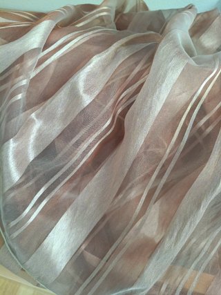 2 Cortinas Transparentes Marrones