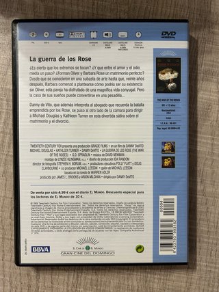 La Guerra de los Rose DVD