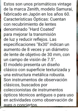 Prismáticos antiguos