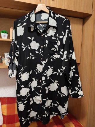 Vestido camisero estampado floral