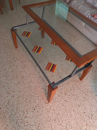 mesa sofá elevable, mesa salón extensible 4 sillas