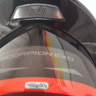 Casco Moto Scorpion Exo-R1 Evo II Vital Negro Rojo