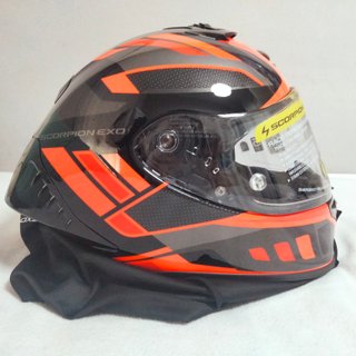 Casco Moto Scorpion Exo-R1 Evo II Vital Negro Rojo