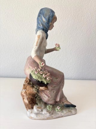 Figura Nadal Niña con flores