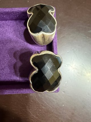 2 Anillos Plata TOUS Oso Negro Originales