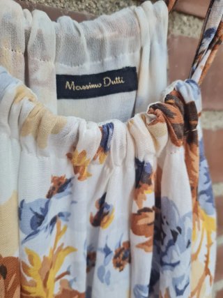 Vestido floral blanco y multicolor