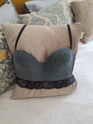 Conjunto lencería Intimissimi negro y gris