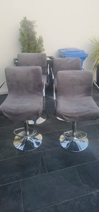 Taburete Silla Beige y Gris