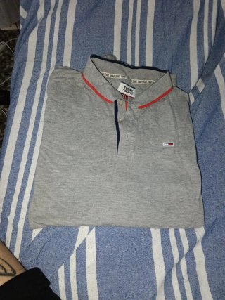 Polo Tommy Hilfiger Gris Talla L