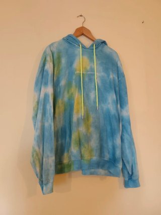 Sudadera Oversize Tie-Dye Azul/Verde