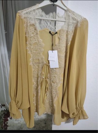 Blusa  combinada encaje colección limitada T:XS. S