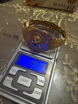 Pulsera Oro 18k Antigua con Piedra Verde y Diamant