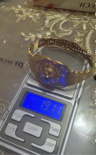 Pulsera Oro 18k Antigua con Piedra Verde y Diamant
