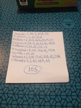 105 Cromos Liga 21-22 Sin Repetir