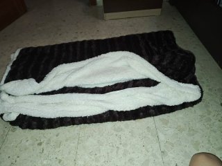 Manta Matrimonio 135cm Marrón y Blanca