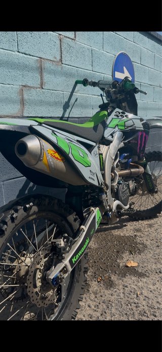 Kawasaki KXF450 Motocross Gris/Verde