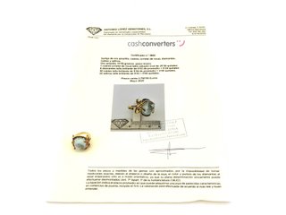sortija oro 18k con piedra con diamante