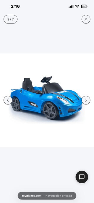 Coche eléctrico infantil azul