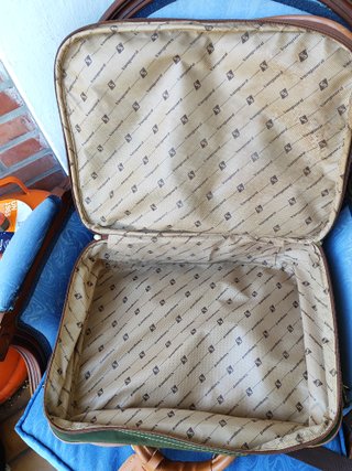 Maleta viaje vanguard vintage piel y tela