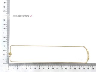 gargantilla oro 18k con piedra con diamante 20cm