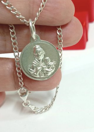 Pulsera Virgen del Carmen Plata Ley 925