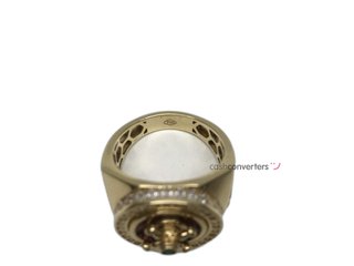 sello oro 18k con piedra con circonita