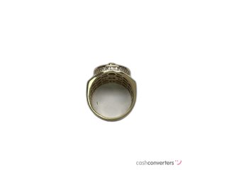 sello oro 18k con piedra con circonita