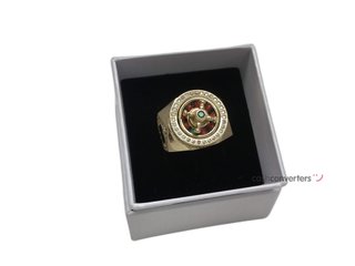 sello oro 18k con piedra con circonita