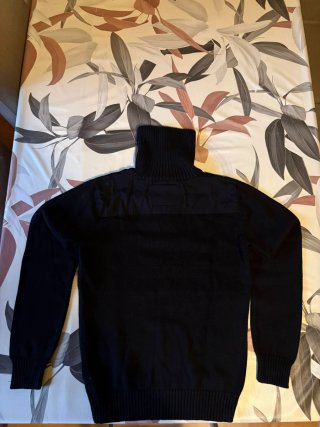 Jersey Jack & Jones Negro Cremallera Cuello Alto
