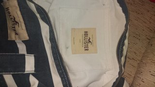 Bolsa Hollister Rayas Azul y Blanco