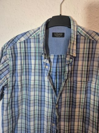 Camisa LOSAN cuadros azul y verde