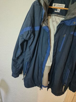 Chaqueta Columbia Azul y Gris