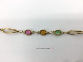 cadena oro 18k con piedra 20cm