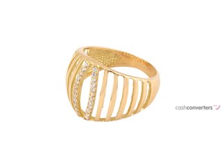 anillo oro 18k con piedra con circonita