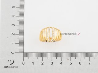 anillo oro 18k con piedra con circonita